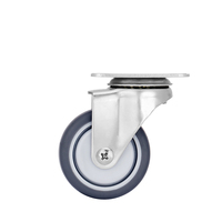 Roulettes industrielles pivotantes en acier inoxydable de 2 pouces (50 mm) avec frein, roulement à billes, pour chariot, personnalisables OEM
