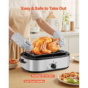 Forno Elettrico per Arrosto di Tacchino da 14QT a Cottura Rapida, Temperatura Regolabile 150-450°F, Coperchio Auto-Irrigante - Product Image 5