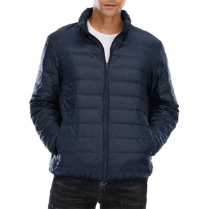 2024 Winter Men's Custom Size Puffer Jacket OEM New Design Hooded Zipper <b>Padded</b> Coat Streetwear Thick 100% Nylon Sale - Product Image 1