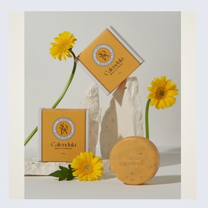 Produits coréens pour le soin de la peau, savon à la calendula Polmedison Signature 100g, nouveau type, fabriqué en Corée, à l'huile d'olive - Product Image 3