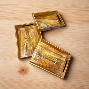 Bandeja de Madera Rectangular Grande con Asas Laterales para Servir Té, Café, Desayuno y Comida en Hoteles y Restaurantes - Product Image 4