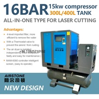 Compresseur d'air silencieux à haute pression de vis de 16Bar 15KW 20HP pour l'industrie de découpeuse de laser