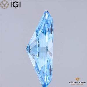 Diamante Cultivado en Laboratorio con Corte Marquesa de 4.00 Quilates, Color Azul Intenso, Claridad VS1, Certificado IGI, Ideal para Anillos Personalizados - Product Image 3