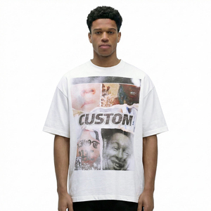 <b>Men's</b> <b>White</b> Short Sleeve T-Shirt With Geometric Print Back Design Regular Fit O-Neck Casual Style - Product Image 5
