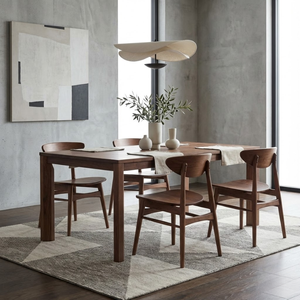 Ergonomic Durable Curved <b>Back</b> Walnut Wood Dining <b>Chair</b> Mid Century Modern Dining Room Furniture for Home Dining - Product Image 5