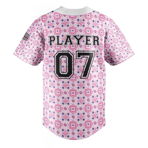 Unisex Baseball Jersey Sublimated Print Moisture Wicking <b>Polyester</b>/Cotton Anti-Bacterial Short Sleeve Regular Fit Adult Custom - Product Image 5