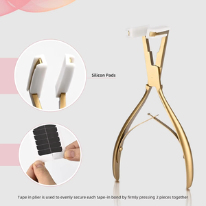 Nuevas Pinzas de Acero Inoxidable para Extensiones de Cabello, Colores Personalizados, Mango Dorado, Cuidado del Cabello, Estilismo, Uso en Salón - Product Image 2