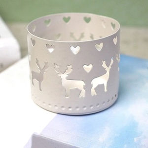 Black Powder Coated Metal Christmas <b>Tree</b> & Star Cutout Candle Holder Festive Tea <b>Light</b> Sleeve For Holiday Decor & Winter Gifting - Product Image 5