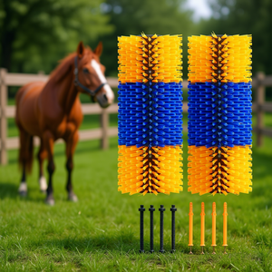 หวีแปรงขนม้าแบบยางนุ่มสบาย สำหรับทำความสะอาดขน นวด และกำจัดขนหลุดร่วง อุปกรณ์ดูแลม้า - Product Image 6