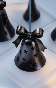 Fabricante Personalizado, Centro de Mesa de Hierro con Acabado Negro, Adorno Navideño en Forma de Estrella, Campana Metálica, Decoración Festiva para Mesa, Figura Decorativa, Plato para Regalo - Product Image 3