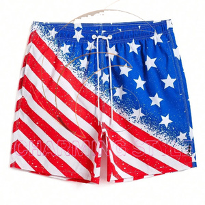 Shorts de sport décontractés pour hommes, taille élastique, motif floral, confortables, 100 % polyester, avec cordon de serrage, pour le basketball et la course à pied - Product Image 1
