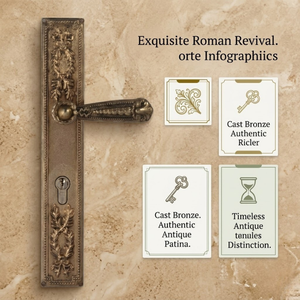 Poignée à levier en laiton de 12 pouces au design moderne Corona Lauris |   Poignée de porte extérieure décorative pour usage hôtelier |   Architecture élégante - Product Image 3