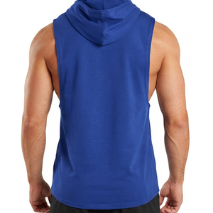 <b>Mens</b> Muscle Top <b>Sleeveless</b> Fitness <b>Hoodie</b> Moisture Wicking Athletic Tank Custom OEM ODM Wholesale Sport Apparel Supplier Factory - Product Image 5