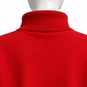<b>Red</b> Oversized <b>Women</b> Mock Neck <b>Sweatshirt</b> Pearl Studded Sleeve Pullover Loose Fit Casual Streetwear Long Sleeve Winter Fashion - Product Image 4