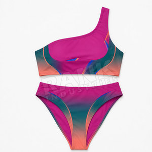 Conjunto de Bikini para Mujer, Bikinis de Spandex para Adultos, Traje de Baño de Dos Piezas y Ropa de Playa, Oferta, Estilo Básico, Bikinis de Color Sólido - Product Image 3