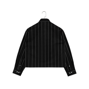 Camisa de Franela de Algodón para Hombre, Diseño a Rayas, Manga Larga, Cuello Abotonado, Estilo Urbano, Gruesa y Cálida, Casual de Otoño - Product Image 5