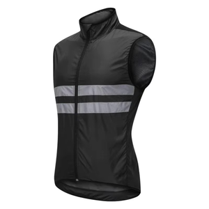 Gilet de cyclisme réfléchissant pour hommes, respirant, coupe-vent, léger, pour la sécurité nocturne, maillots de cyclisme pour Sports de plein air - Product Image 3