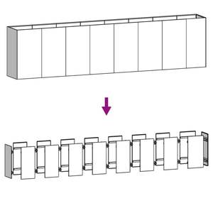 Grand lit de jardin surélevé en acier Corten résistant à la rouille, structure de jardin durable - Product Image 6