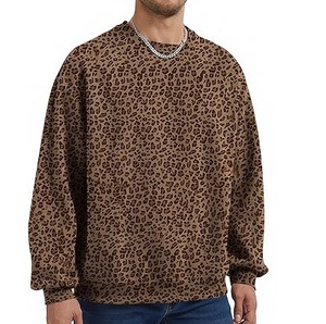 Premium Quality Thick Plus Size Down Shoulder <b>Leopard</b> Streetwear <b>Sweatshirts</b> <b>Printing</b> Sublimated Outdoor Winter <b>Sweatshirts</b> - Product Image 6