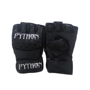 Gants d'entraînement MMA Demi-doigts en cuir pour fermeture Léger Respirant Ajustement universel - Product Image 1