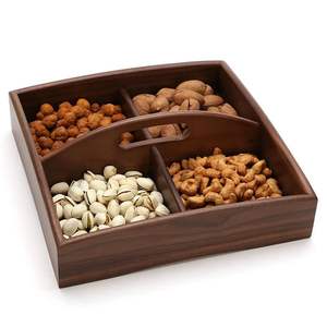 Caja de Madera Maciza Hecha a Mano con Tapa para Almacenamiento de Frutos Secos, Diseño Moderno y Lujoso, para Decoración del Hogar, al por Mayor - Product Image 2