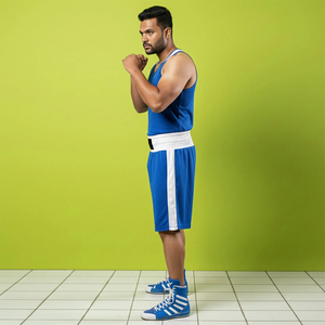 High Quality Quick Dry Martial Arts Boxing Uniform For <b>Boxer</b> Kickboxing Vest And Short Sets With Custom Design And Size - Product Image 5