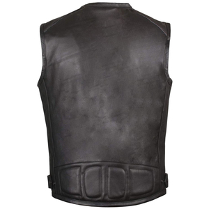 <b>Mens</b> Western <b>Leather</b> <b>Vest</b> Real <b>Leather</b> Cowboy Style Waistcoat for Sale Fashion and Motorcycle Biker Outfit With OEM - Product Image 4