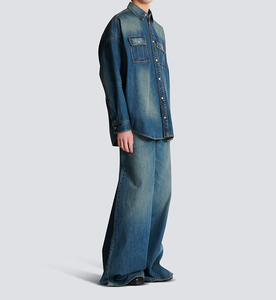 Camisa Casual de Manga Larga para Hombre, 100% Algodón, con Botones, Cómoda, Transpirable, Ecológica, de Secado Rápido, para Uso Diario, Talla Formal - Product Image 1