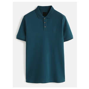 Camiseta de Manga Corta Azul Claro para Hombre, Estampado Digital, Tejido de Punto Piqué, Logotipo Bordado, Bolsillo Delantero, Corte Regular, 100% Algodón - Product Image 4