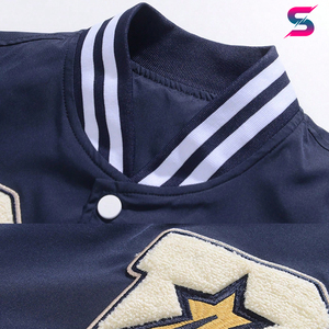 Casual Loose Fit 2026 Custom Made Wholesale Rate <b>Men</b> Embroidered Letter Fashionable Outerwear Winter College Baseball <b>Jackets</b> - Product Image 4