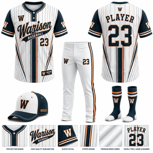 Wholesale Baseball Teamwear Uniform Set Plus Size Breathable 100% Polyester Sportswear Softball Uniform Kit - Product Image 5