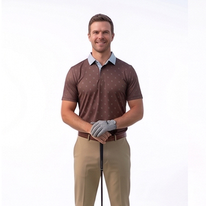 Polo de golf personnalisé pour hommes, vente en gros, design personnalisé, polo de golf sublimé, polo de golf à manches courtes pour hommes - Product Image 6