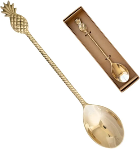 ช้อนเสิร์ฟลายสับปะรด Living Explorers สไตล์วินเทจ ทำจากทองเหลือง สำหรับใช้ในครัว รับประทานอาหาร และเป็นของขวัญ - Product Image 6