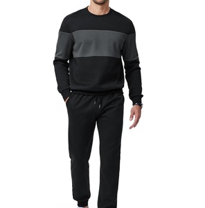 Ensemble de survêtement color block pour homme – Sweat-shirt et pantalon décontracté en molleton de coton respirant pour l'automne - Product Image 2