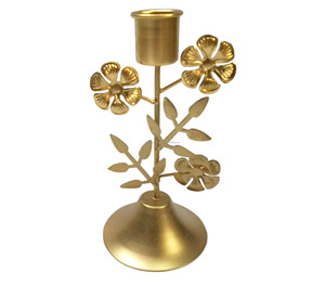 Bougeoir à bougie chauffe-plat moderne fait à la main en fer doré parfait pour la décoration de fête salle à manger salon décoration - Product Image 3