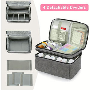 Professional Cosmetic Travel Case Functional Double Layer Pouch with Large Capacity for Toiletries and <b>Accessories</b> - Product Image 6