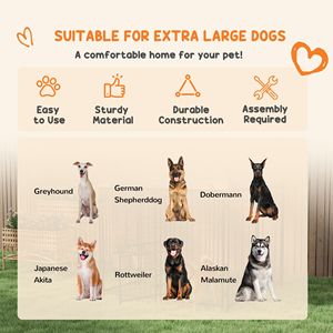 Cuccia per Cani da Esterno in Argento con Tettoia Impermeabile e Design a Doppia Porta per Razze Grandi - Cucce e Mobili per Animali Domestici - Product Image 4