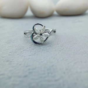 D'VINS JEWELS Bague de fiançailles et de mariage tendance pour femme, forme marquise, taille brillante, couleur D, or rose, sertie de diamants de laboratoire blancs - Product Image 1