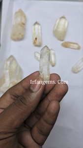 Quartz de l'Himalaya 100% naturel, coupé ovale, spécimens de pierres précieuses 20-60mm pour la fabrication de bijoux, lot en vrac, pierres de guérison Irfan Gems - Product Image 2