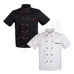 Blanco-poliéster Algodón Singles-breasted Frenches-Cocina italiana-Baking Cook-Wear Work-Wear Manga larga Chef Uniformes Chaqueta - Product Image 6