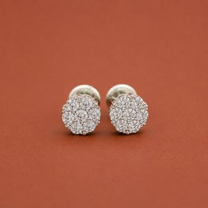 ต่างหูมอสซาไนต์ทรงกลุ่มดอกไม้ S925 ดีไซน์ทรงกลมแบบบริลเลียนท์ - Product Image 2