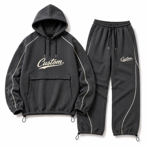 Conjunto de Chaqueta Cortavientos de Nailon para Hombre con Cremallera Completa y Pantalones Jogger para Minoristas Deportivos, MOQ Bajo - Product Image 1