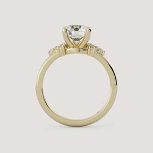 Bagues de fiançailles en diamant minimalistes, certifiées IGI, scintillantes, rondes, cultivées en laboratoire, en or massif 14 carats, délicates, uniques, modernes, classiques, bijoux - Product Image 3