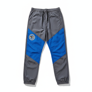 Men's Custom Logo Color Block Windbreaker Pants <b>Waterproof</b> Nylon Tracksuit Bottoms Outdoor Athletic Jogging Sports <b>Trousers</b> - Product Image 1