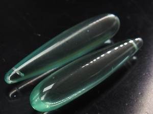 Cuentas de cristal de cuarzo verde amatista en forma de lágrima alargada de 35 mm, par a juego, para fabricación de pendientes DIY, suministros al por mayor - Product Image 5