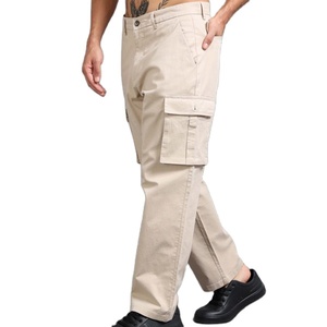 Pantalon cargo jogger en coton de haute qualité pour homme, décontracté, à bas ouvert, pour le yoga et la détente, multipoches, pantalon de sport pour homme - Product Image 1