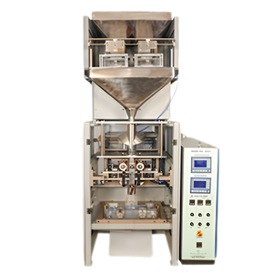 Machine de remplissage automatique de granulés pour produits alimentaires solides, contrôle PLC, haute productivité, deux têtes, entraînement électrique, sacs en plastique - Product Image 2