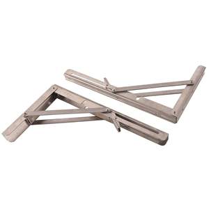 Heavy-Duty 12 \ "staffe ripiano pieghevole in acciaio inossidabile staffa montata a parete per banco da lavoro salvaspazio a parete - Product Image 1