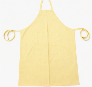 Tablier jetable jaune clair avec poche pour la restauration, la cuisine et les cafétérias - Product Image 1