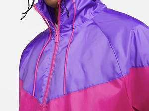 Veste de sport coupe-vent à capuche pour homme, style color block, fermeture éclair, en polyester, coupe régulière, idéale pour le printemps - Product Image 3